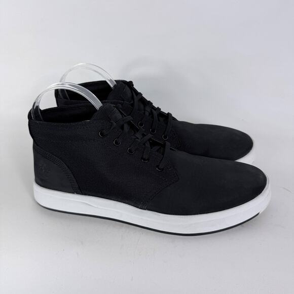 Timberland Davis Square Chukka Shoes Men\'s 9 Black Leather Lace-Up Waterproof main image 8